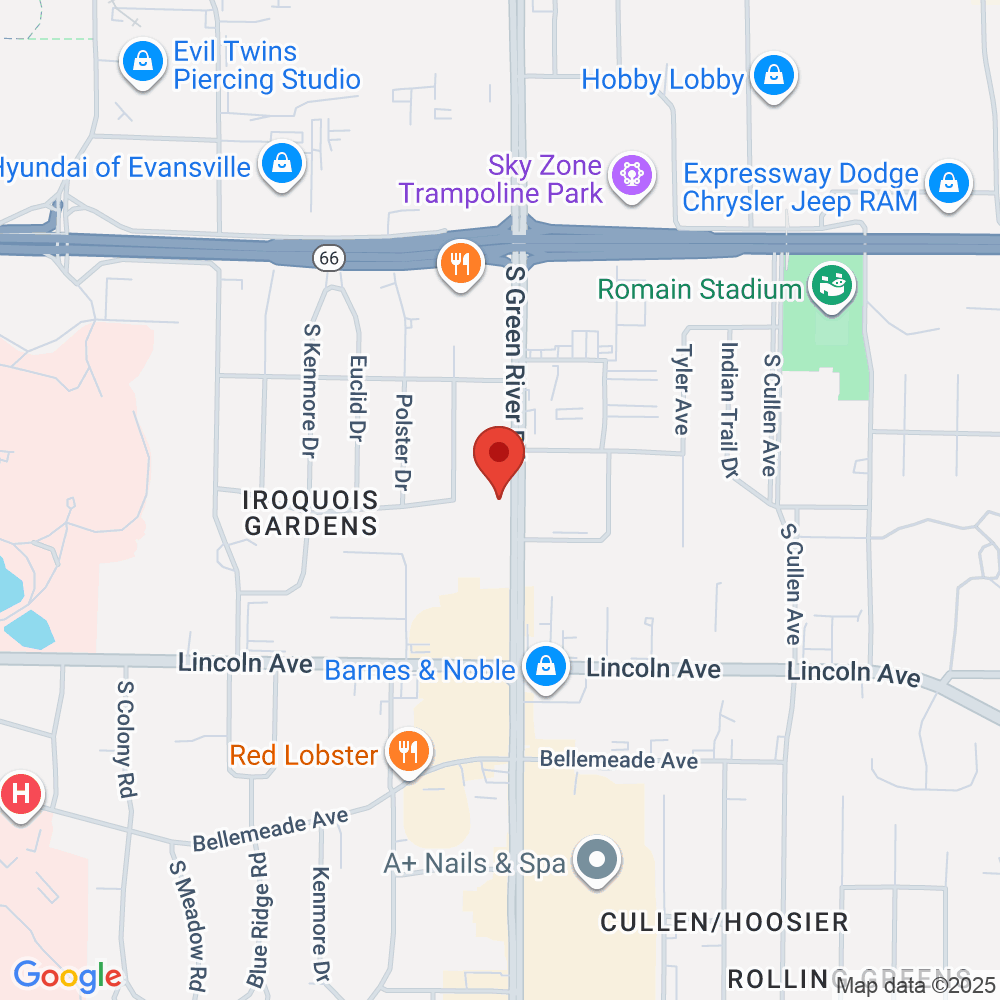 Image of a map with the address of the restaurant